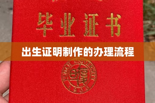 若尔盖出生证明制作的办理流程