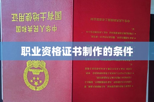 若尔盖职业资格证书制作的条件